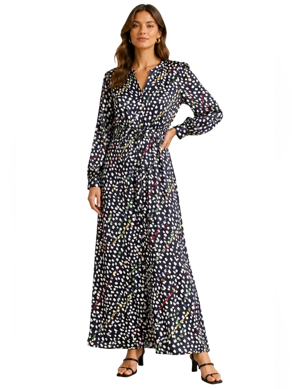 FRNCH Paris Long Sleeve Maxi Dress